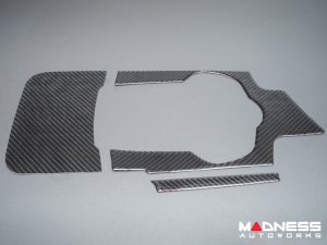 Alfa Romeo Giulia Shift Console Cover Trim - Carbon Fiber - Flexible / Self Adhesive